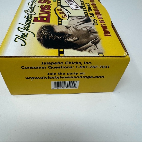 Rare! Collector Box Of 3 Elvis Style BBQ Seasoning New in Box - Picture 5 of 11